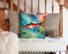 Load image into Gallery viewer, Salmon Throw Pillow - 14x14 Decorative Pillow – Art for Your Home &amp; Patio