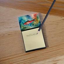 Load image into Gallery viewer, Salmon Sticky Note Holder- Refiilable Desk Accessory Note Pad