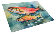Load image into Gallery viewer, Salmon Glass Cutting Boards – Durable, Decorative Kitchen Art Large