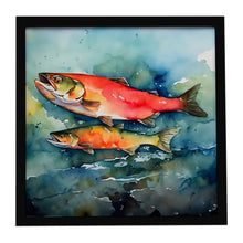 Load image into Gallery viewer, Salmon Framed Metal Print