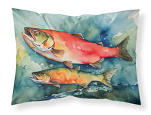 Load image into Gallery viewer, Salmon Standard Pillowcase – Artistic Decorative Front, White Back
