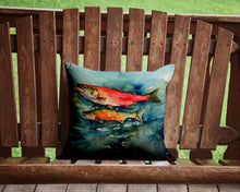 Load image into Gallery viewer, Salmon Throw Pillow - 14x14 Decorative Pillow – Art for Your Home &amp; Patio