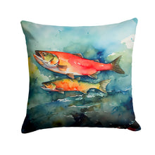Load image into Gallery viewer, Salmon Throw Pillow - 14x14 Decorative Pillow – Art for Your Home &amp; Patio