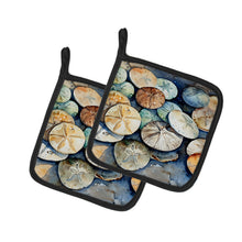 Load image into Gallery viewer, Sand Dollars Pot Holders - Set of 2 Decorative Kitchen Helpers | Made in the USA