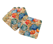Load image into Gallery viewer, Sand Dollars Coasters - Set of 4 Lightweight Foam, Absorbent Drink Coasters