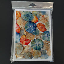 Load image into Gallery viewer, Sand Dollars Greeting Cards - Blank Note Cards – 8-Pack of Artist-Designed Cards with Envelopes