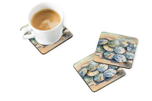 Load image into Gallery viewer, Sand Dollars Coasters - Set of 4 Lightweight Foam, Absorbent Drink Coasters