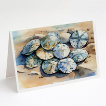 Load image into Gallery viewer, Sand Dollars Greeting Cards - Blank Note Cards – 8-Pack of Artist-Designed Cards with Envelopes