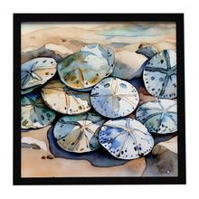 Load image into Gallery viewer, Sand Dollars Framed Metal Print