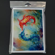 Load image into Gallery viewer, Seahorses Greeting Cards - Blank Note Cards – 8-Pack of Artist-Designed Cards with Envelopes