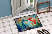 Load image into Gallery viewer, Seahorses Doormat - Large 24x36 – Indoor/Outdoor Floor Mat with Artistic Flair