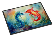Load image into Gallery viewer, Seahorses Doormat - Large 24x36 – Indoor/Outdoor Floor Mat with Artistic Flair