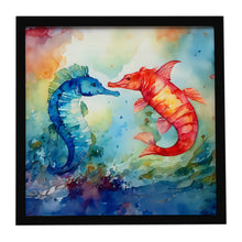 Load image into Gallery viewer, Seahorses Framed Metal Print
