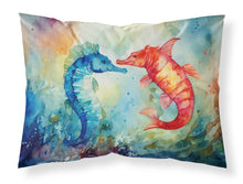 Load image into Gallery viewer, Seahorses Standard Pillowcase – Artistic Decorative Front, White Back
