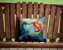 Load image into Gallery viewer, Seahorses Throw Pillow - 14x14 Decorative Pillow – Art for Your Home &amp; Patio