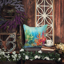 Load image into Gallery viewer, Seaweed Throw Pillow - 14x14 Decorative Pillow – Art for Your Home &amp; Patio