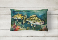 Load image into Gallery viewer, Smallmouth Bass Throw Pillow