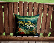 Load image into Gallery viewer, Smallmouth Bass Throw Pillow - 14x14 Decorative Pillow – Art for Your Home &amp; Patio