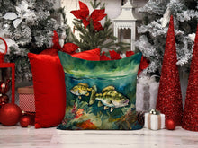 Load image into Gallery viewer, Smallmouth Bass Throw Pillow - 14x14 Decorative Pillow – Art for Your Home &amp; Patio