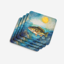 Load image into Gallery viewer, Smallmouth Bass Coasters - Set of 4 Lightweight Foam, Absorbent Drink Coasters