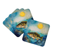 Load image into Gallery viewer, Smallmouth Bass Coasters - Set of 4 Lightweight Foam, Absorbent Drink Coasters