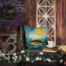 Load image into Gallery viewer, Smallmouth Bass Throw Pillow - 14x14 Decorative Pillow – Art for Your Home &amp; Patio