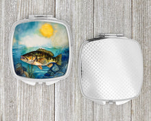 Load image into Gallery viewer, Smallmouth Bass Compact Mirror – Stylish Purse Mirror with Artistic Covers