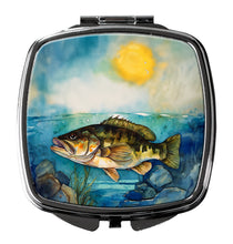 Load image into Gallery viewer, Smallmouth Bass Compact Mirror – Stylish Purse Mirror with Artistic Covers