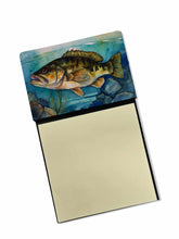 Load image into Gallery viewer, Smallmouth Bass Sticky Note Holder- Refiilable Desk Accessory Note Pad