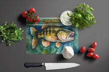 Load image into Gallery viewer, Smallmouth Bass Glass Cutting Boards – Durable, Decorative Kitchen Art Large