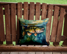 Load image into Gallery viewer, Smallmouth Bass Throw Pillow - 14x14 Decorative Pillow – Art for Your Home &amp; Patio