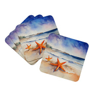 Load image into Gallery viewer, Starfish Coasters - Set of 4 Lightweight Foam, Absorbent Drink Coasters