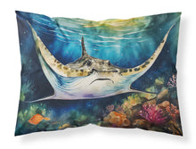 Load image into Gallery viewer, Sting Ray Standard Pillowcase – Artistic Decorative Front, White Back