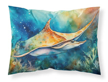 Load image into Gallery viewer, Sting Ray Standard Pillowcase – Artistic Decorative Front, White Back