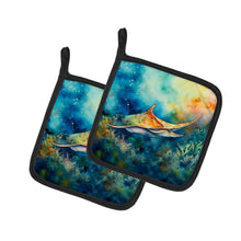 Load image into Gallery viewer, Sting Ray Pot Holders - Set of 2 Decorative Kitchen Helpers | Made in the USA