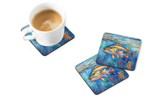 Load image into Gallery viewer, Striped Bass Coasters - Set of 4 Lightweight Foam, Absorbent Drink Coasters