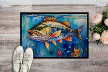 Load image into Gallery viewer, Striped Bass Doormat - Large 24x36 – Indoor/Outdoor Floor Mat with Artistic Flair