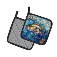 Load image into Gallery viewer, Striped Bass Pot Holders - Set of 2 Decorative Kitchen Helpers | Made in the USA