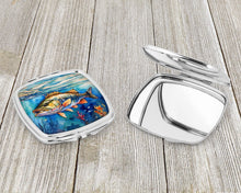 Load image into Gallery viewer, Striped Bass Compact Mirror – Stylish Purse Mirror with Artistic Covers