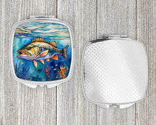 Load image into Gallery viewer, Striped Bass Compact Mirror – Stylish Purse Mirror with Artistic Covers