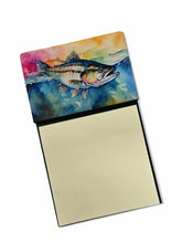 Load image into Gallery viewer, Striped Bass Sticky Note Holder- Refiilable Desk Accessory Note Pad