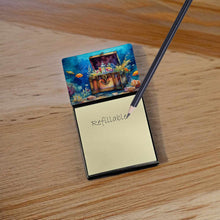 Load image into Gallery viewer, Treasure Chest Sticky Note Holder- Refiilable Desk Accessory Note Pad