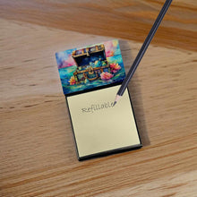 Load image into Gallery viewer, Treasure Chest Sticky Note Holder- Refiilable Desk Accessory Note Pad