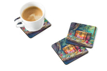 Load image into Gallery viewer, Treasure Chest Coasters - Set of 4 Lightweight Foam, Absorbent Drink Coasters