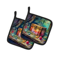 Load image into Gallery viewer, Treasure Chest Pot Holders - Set of 2 Decorative Kitchen Helpers | Made in the USA