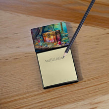 Load image into Gallery viewer, Treasure Chest Sticky Note Holder- Refiilable Desk Accessory Note Pad