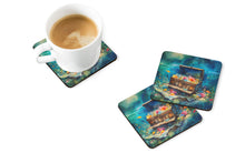 Load image into Gallery viewer, Treasure Chest Coasters - Set of 4 Lightweight Foam, Absorbent Drink Coasters