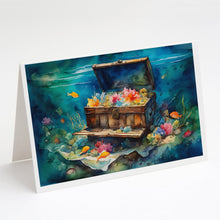 Load image into Gallery viewer, Treasure Chest Greeting Cards - Blank Note Cards – 8-Pack of Artist-Designed Cards with Envelopes