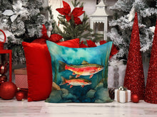 Load image into Gallery viewer, Trout Throw Pillow - 14x14 Decorative Pillow – Art for Your Home &amp; Patio