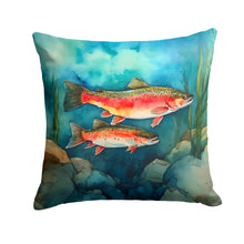 Load image into Gallery viewer, Trout Throw Pillow - 14x14 Decorative Pillow – Art for Your Home &amp; Patio